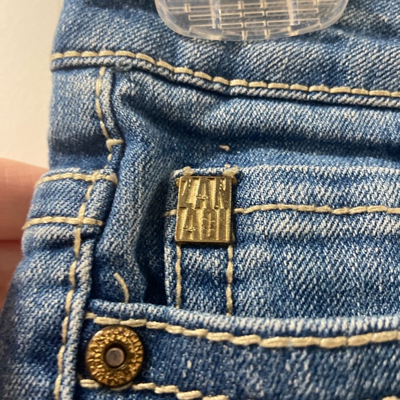 Zana di juniors size 1 denim shorts w/ embroidered and jeweled butt pockets y2k - Picture 5 of 8